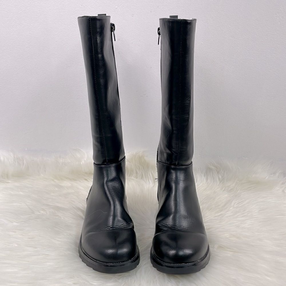 Steve Madden | girls tall glitter boots 4.0 jjosette black with cheetah …